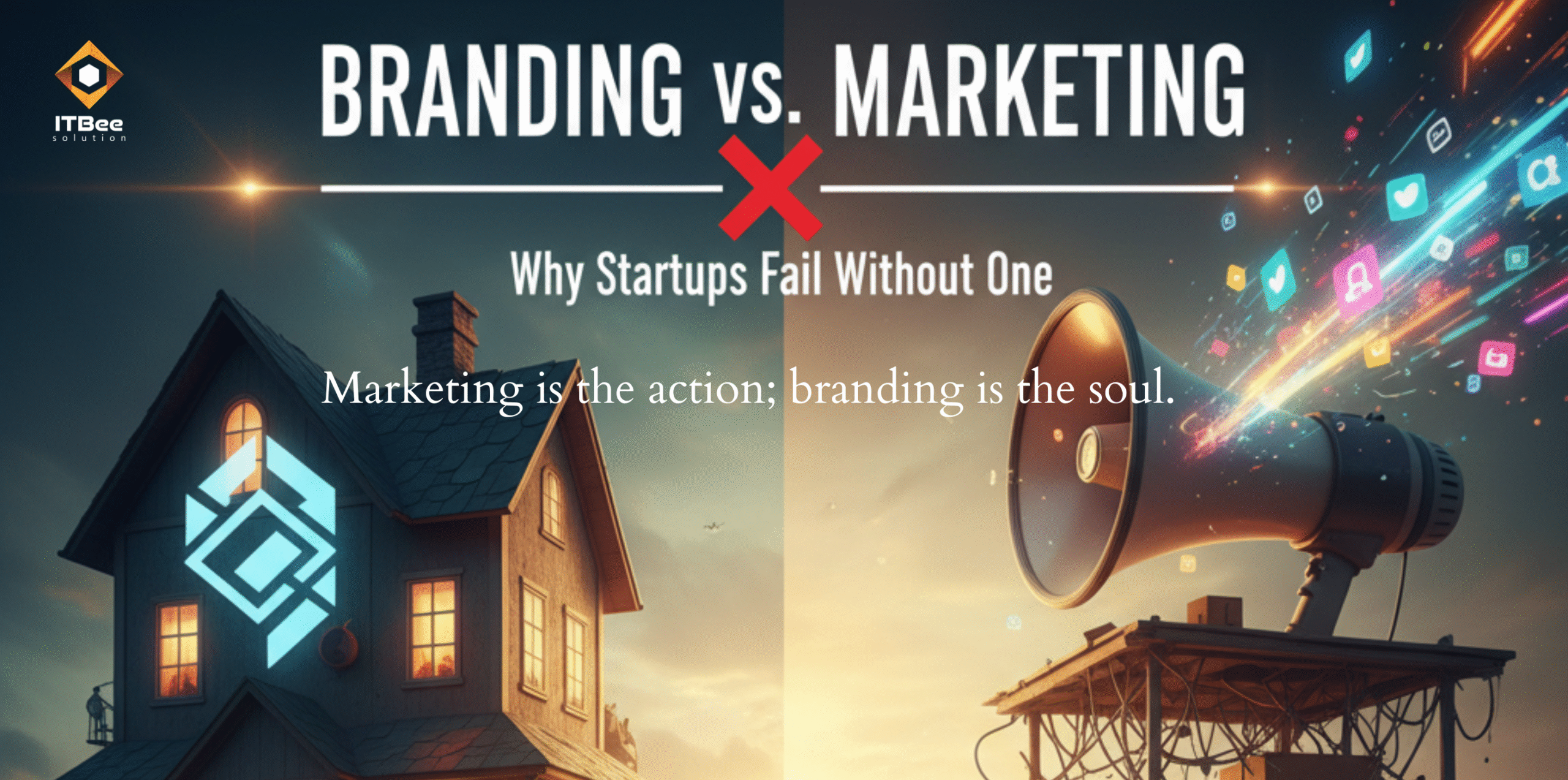 Branding vs. Marketing Why Startups Fail Without One, ITBee Solution